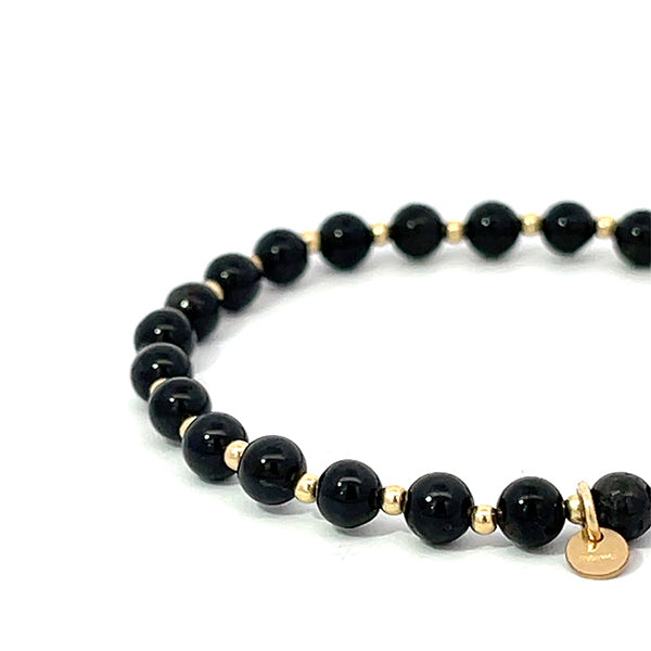 "TANNER" 4 mm BLACK TOURMALINE BRACELET