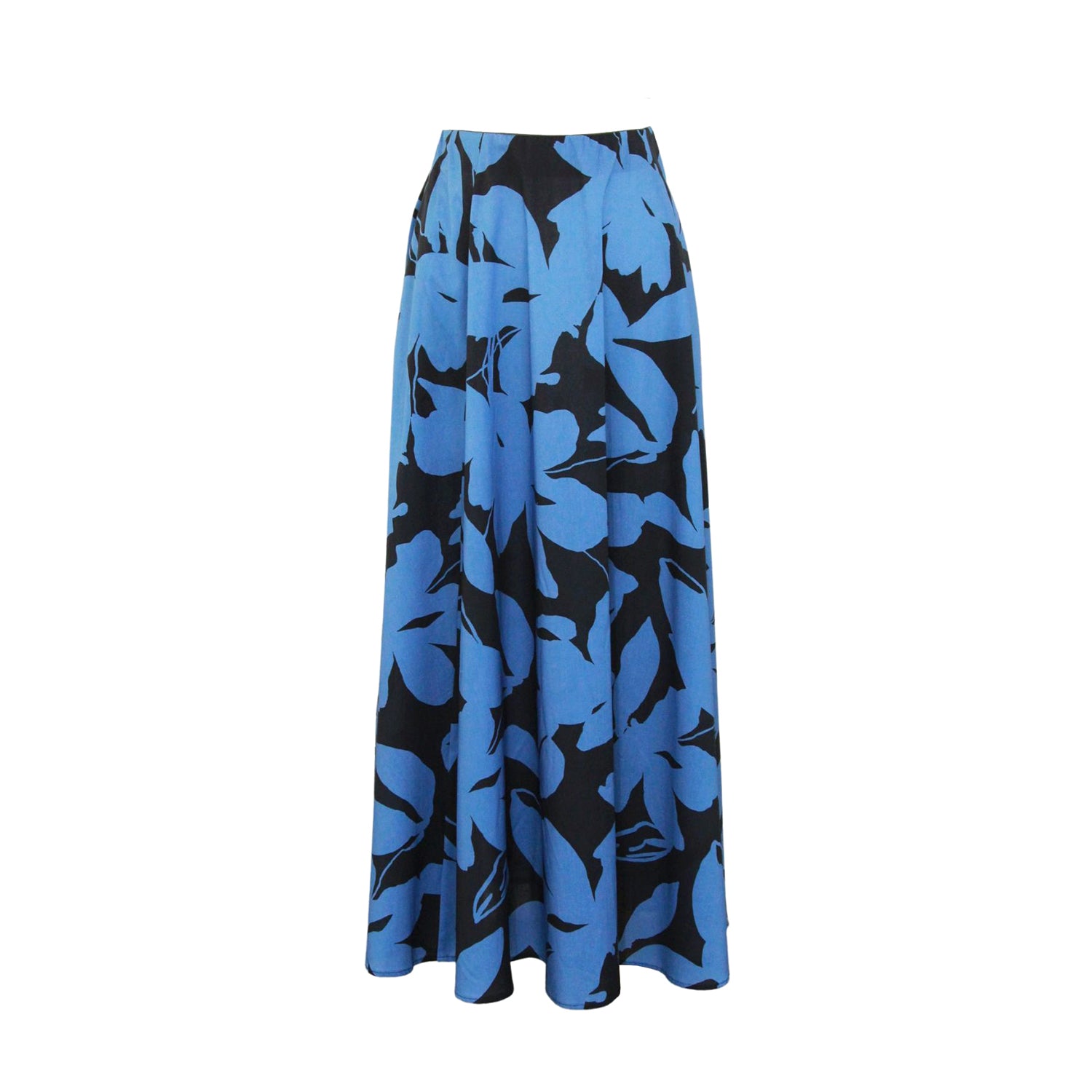 Stylish Cotton Flare Skirt in Gentian Blue