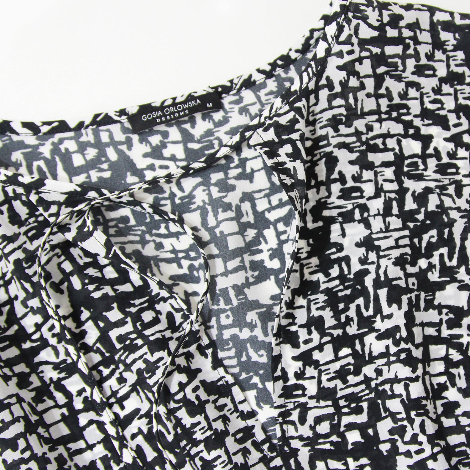 “BALI” SILK DRESS - UMA Prints Black&White