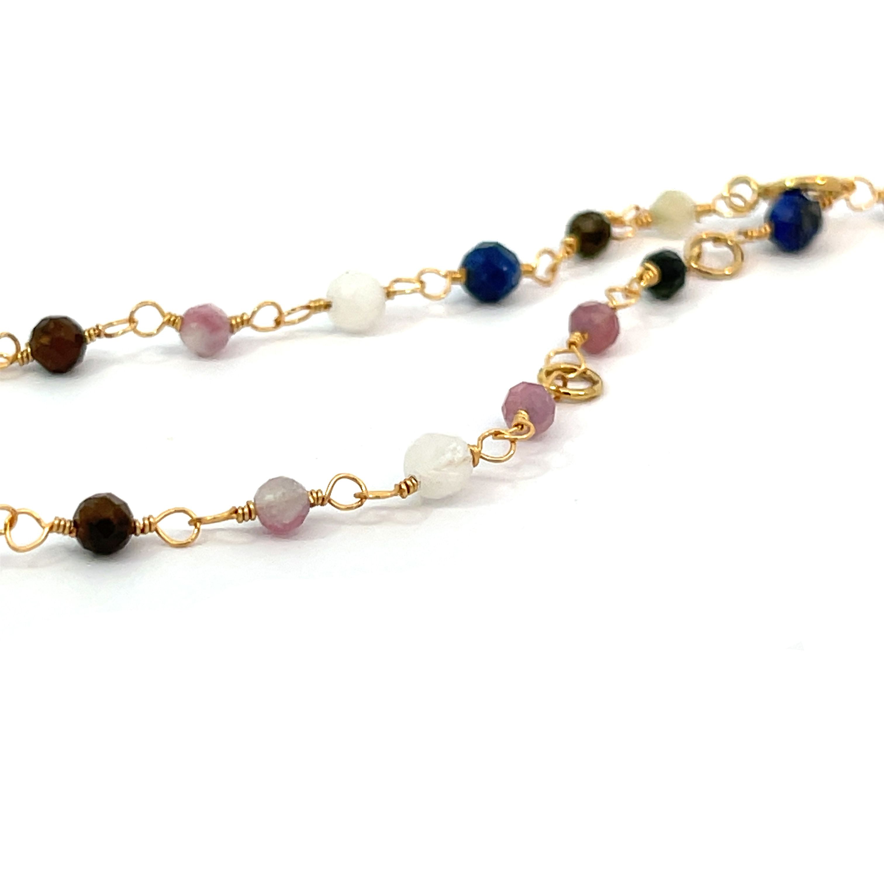 “Chiyo” Fresh Water Pearl and Mix Stones Necklace