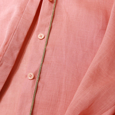 Coral Jodie Oversized Linen Shirt from Gosia Orlowska