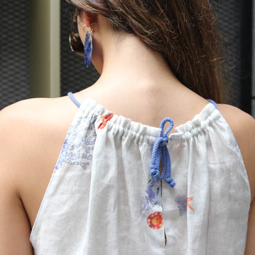 Elevate Your Look with MARE Coral Prints Linen Top