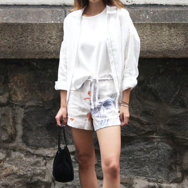 “Jodie” Oversized LinenShirt - White