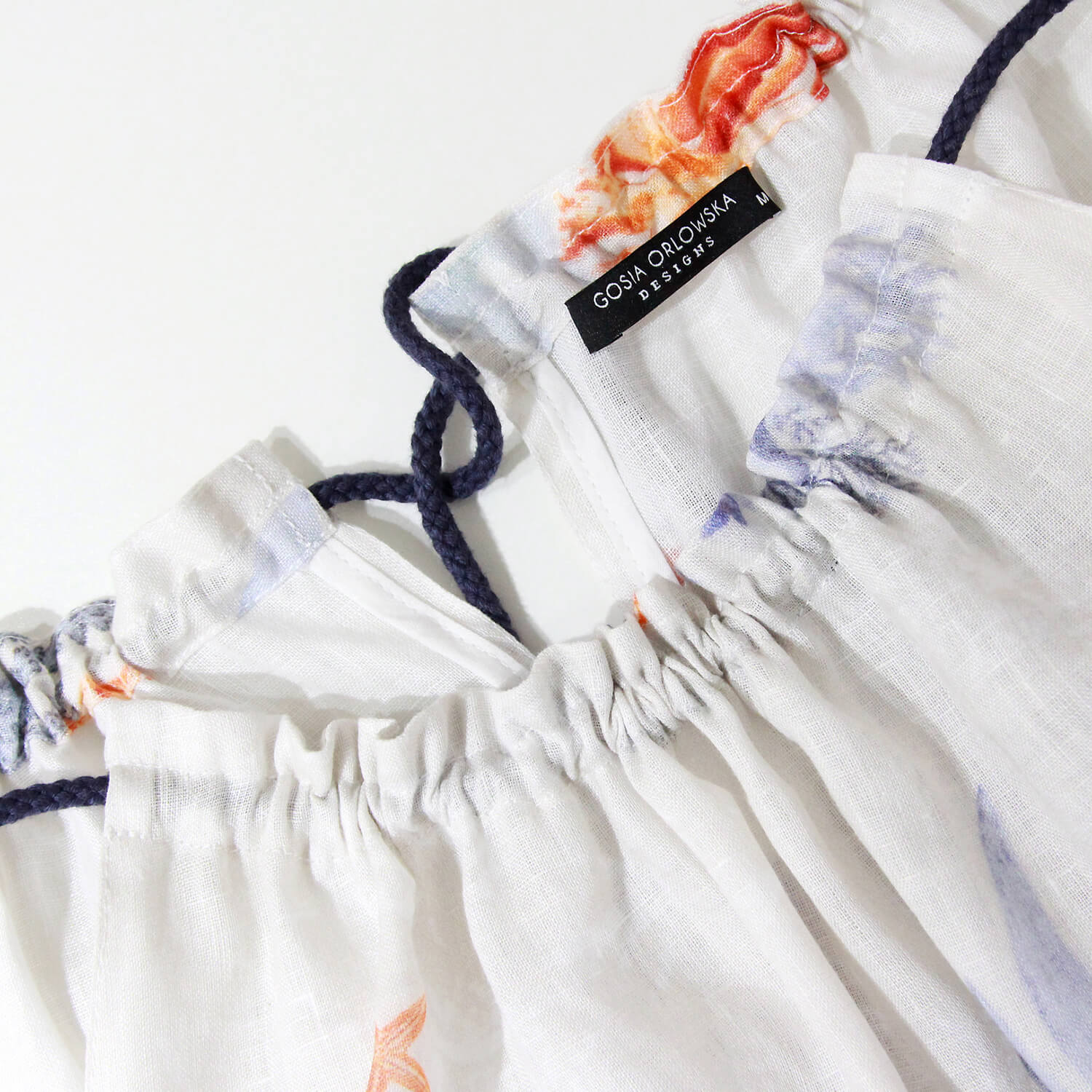 “MARE” Coral prints Linen Shorts