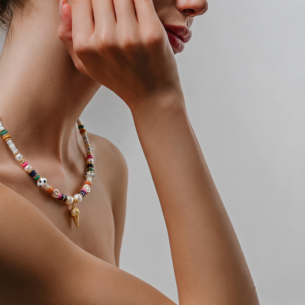 “Summer Vibe” White Howlite necklace