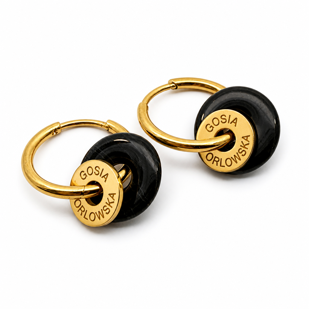 "Ciambella" CHIBI 1.2cm agate earrings