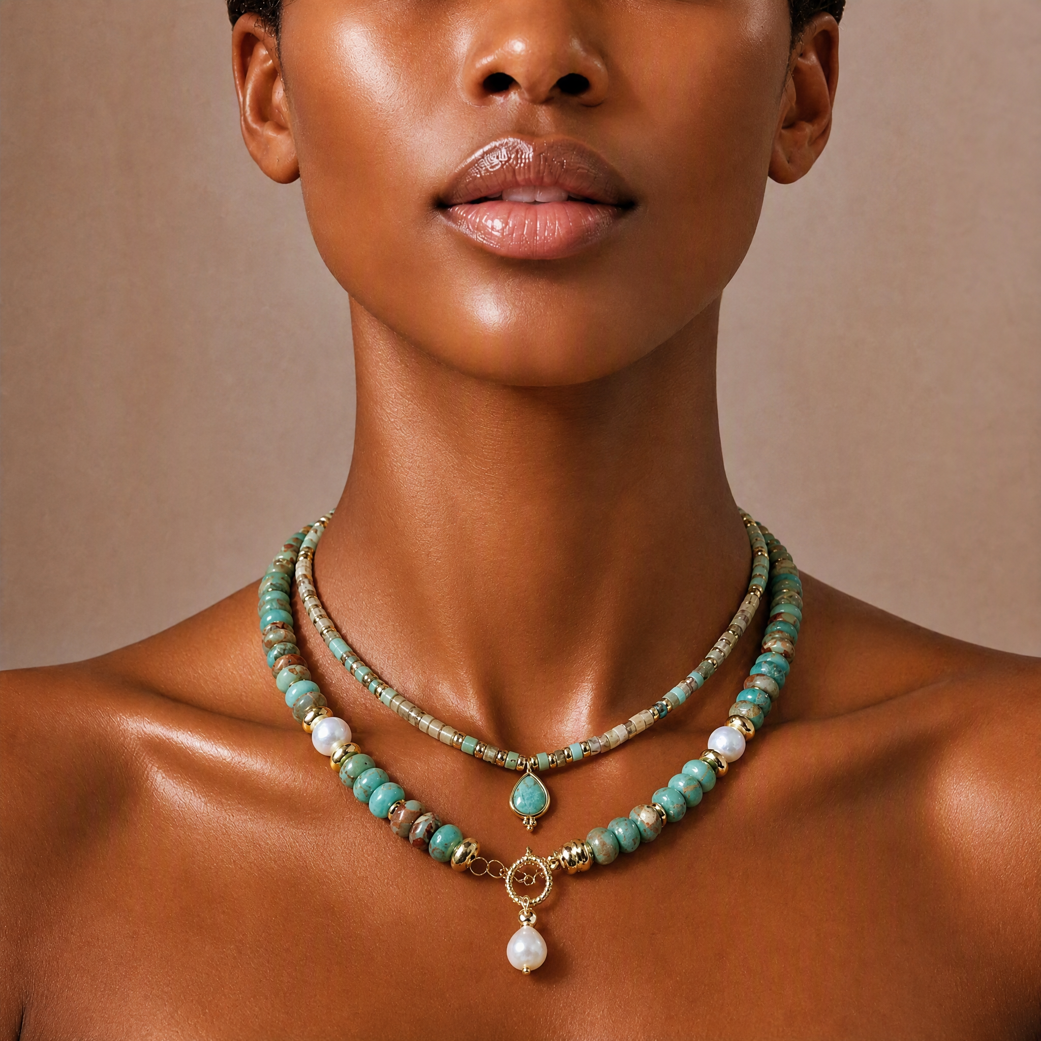 “Canyon” Impression blue Jasper Necklace