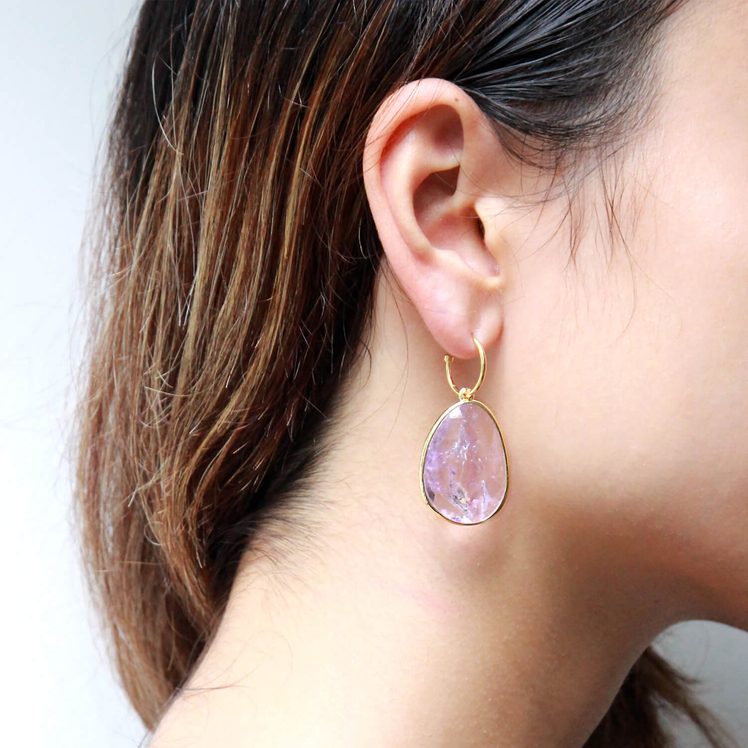Discover Meera Crystal Earrings in Amethyst