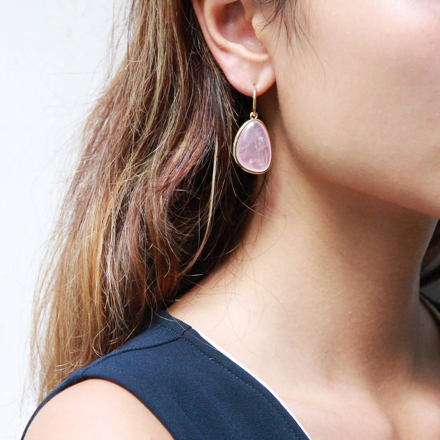 Shop Gosia Orlowska's Pink Quartz Ezra Earrings
