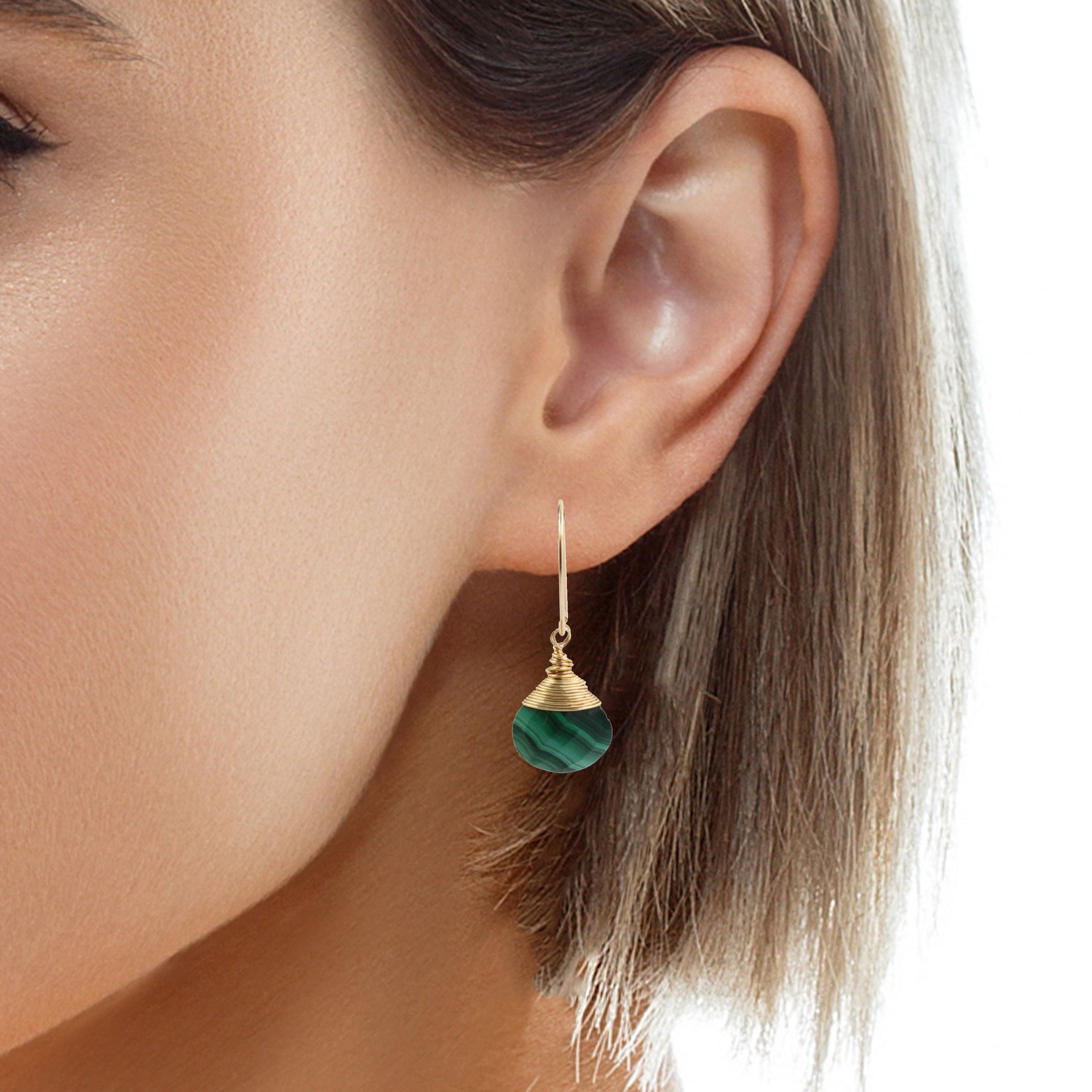 Discover Elegance: 'Donna' Gemstone Drop Earrings by Gosia Orlowska