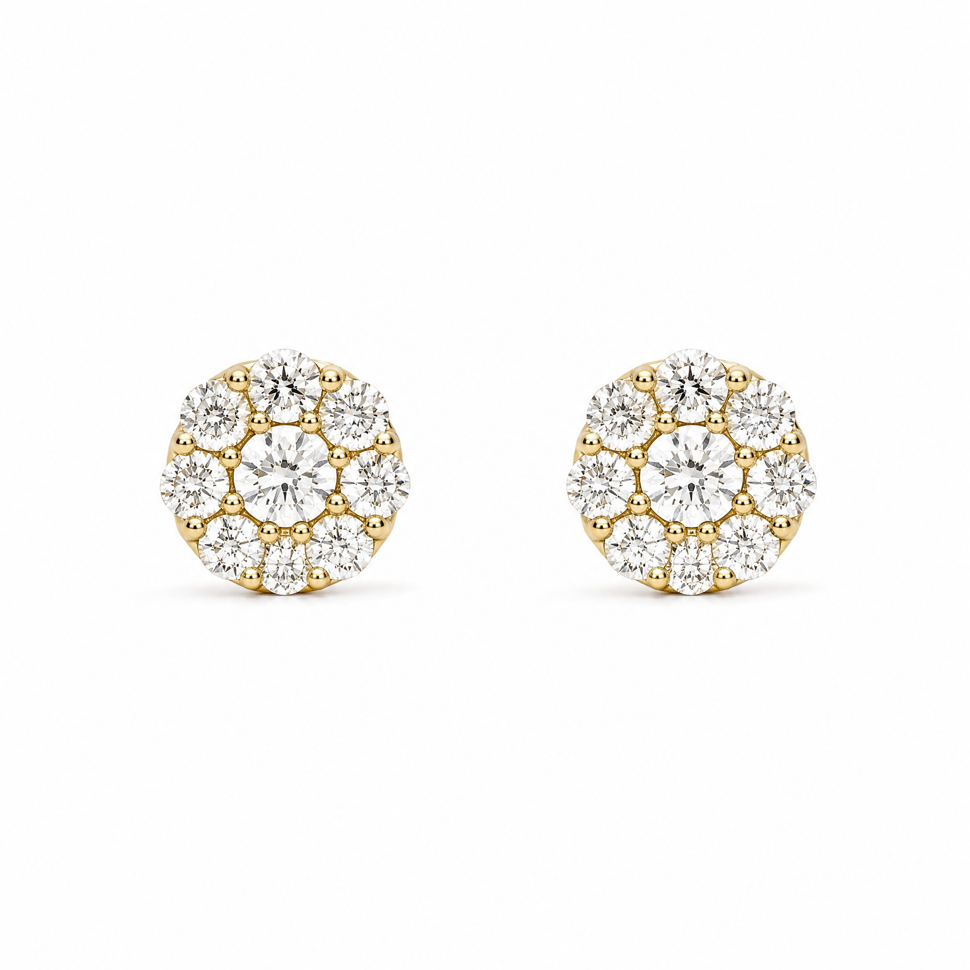 “Astra” Starry Zirconia Gold Vermeil Stud Earrings