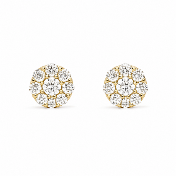 “Astra” Starry Zirconia Gold Vermeil Stud Earrings