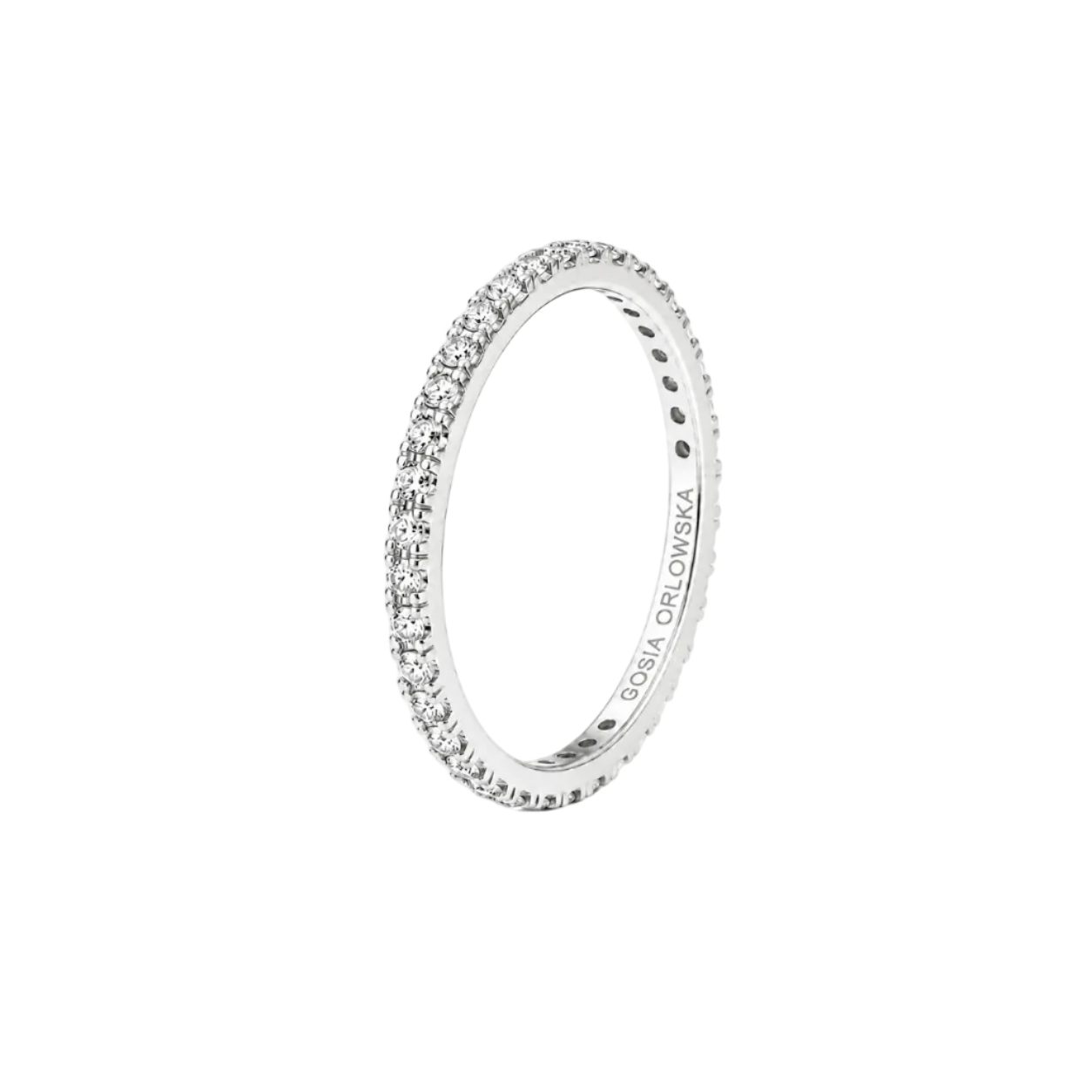 “Ernest” 925 sterling Silver Shimmering Zirconia Ring/silver