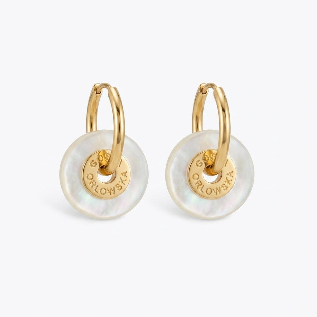 “Ciambella” 1.5cm Mother of Pearl (white)Earrings