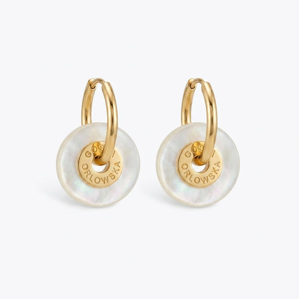 “Ciambella” 1.5cm Mother of Pearl (white) Earrings