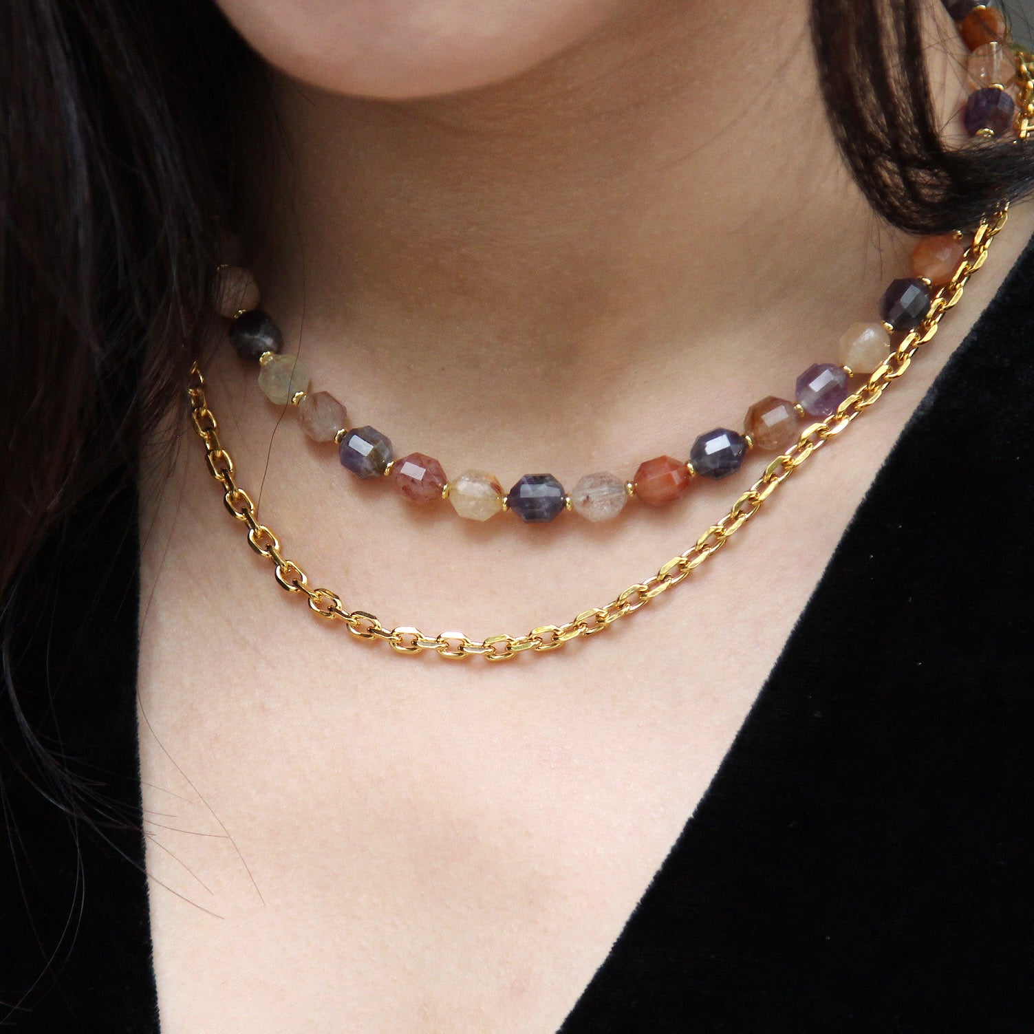 Shop Gosia Orlowska's Fall Mix Stones Necklace