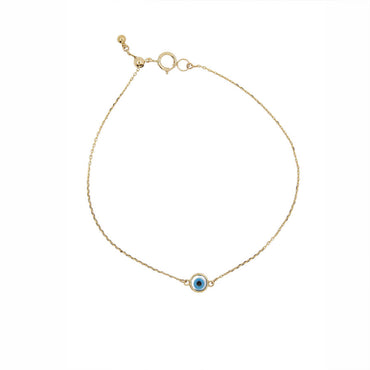 9K GOLD EVIL EYE BRACELET