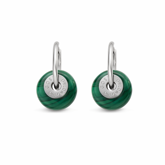"CIAMBELLA MINI" 1.5CM Malachite Earrings