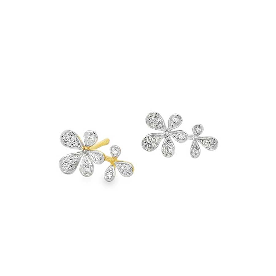 “Fleur” Fortune Petal Gold Vermeil Stud Earrings