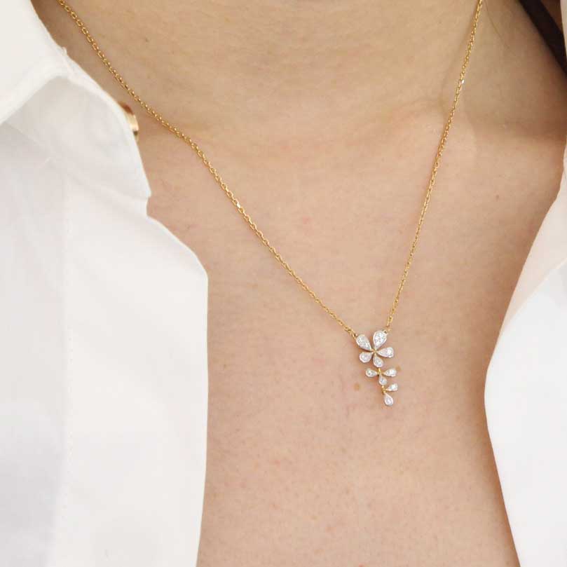“Fleur” Fortune Petal Gold Vermeil Necklace