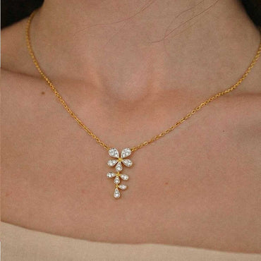 “Fleur” Fortune Petal Gold Vermeil Necklace
