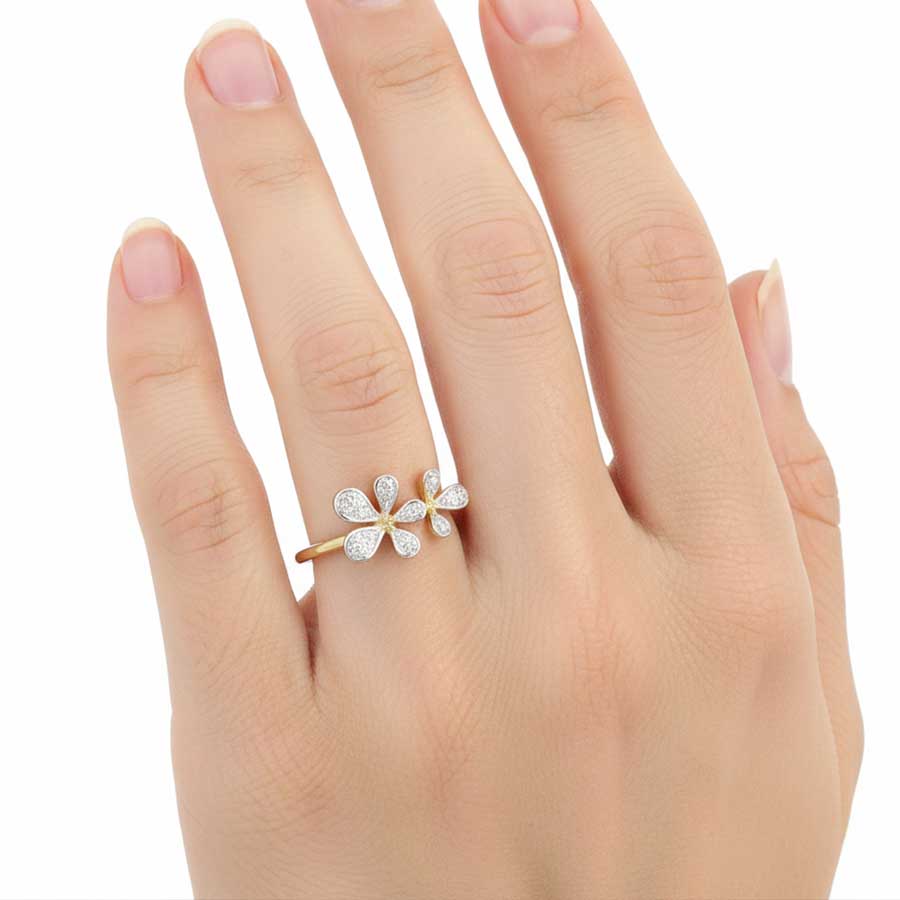 “Fleur” Fortune Petal Gold Vermeil Ring