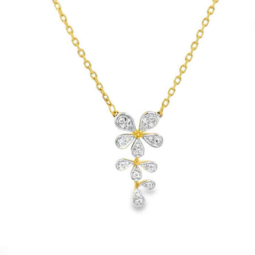 “Fleur” Fortune Petal Gold Vermeil Necklace