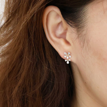 “Fleur” Fortune Petal Gold Vermeil Stud Earrings