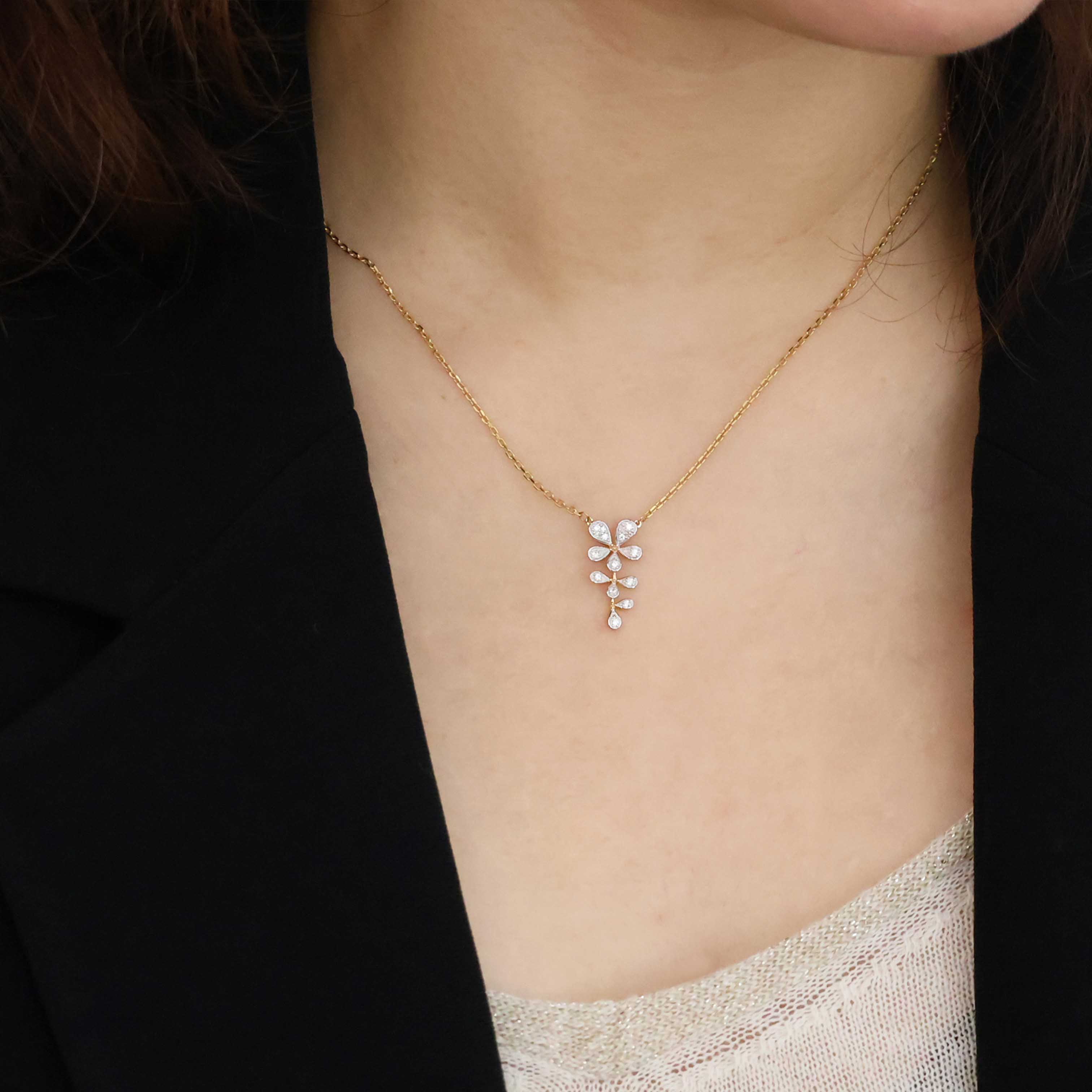 “Fleur” Fortune Petal Gold Vermeil Necklace