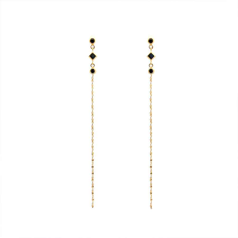 “Forest” Dainty Drop Earrings