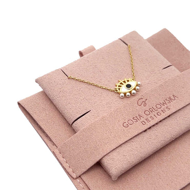 “Freya” Evil Eye & Pearl 925 sterling silver Necklace