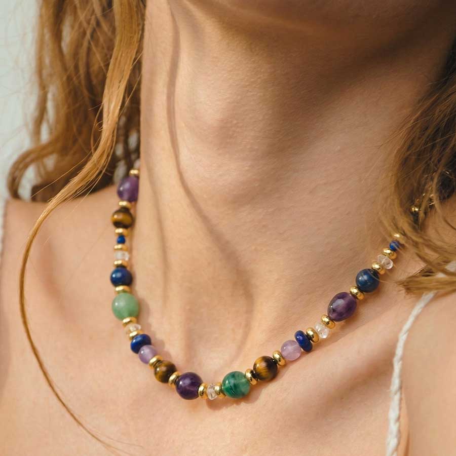 "Gem Candy " Mix Stones Necklace