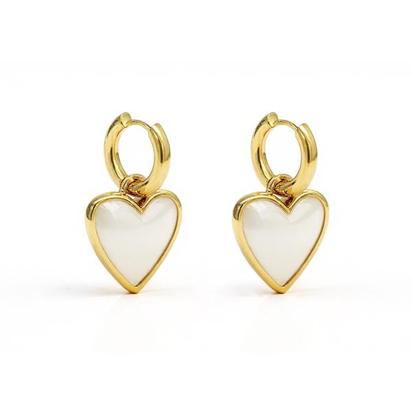 Gemstone Heart Earrings