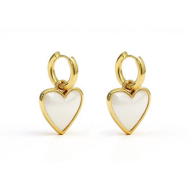 Gemstone Heart Earrings