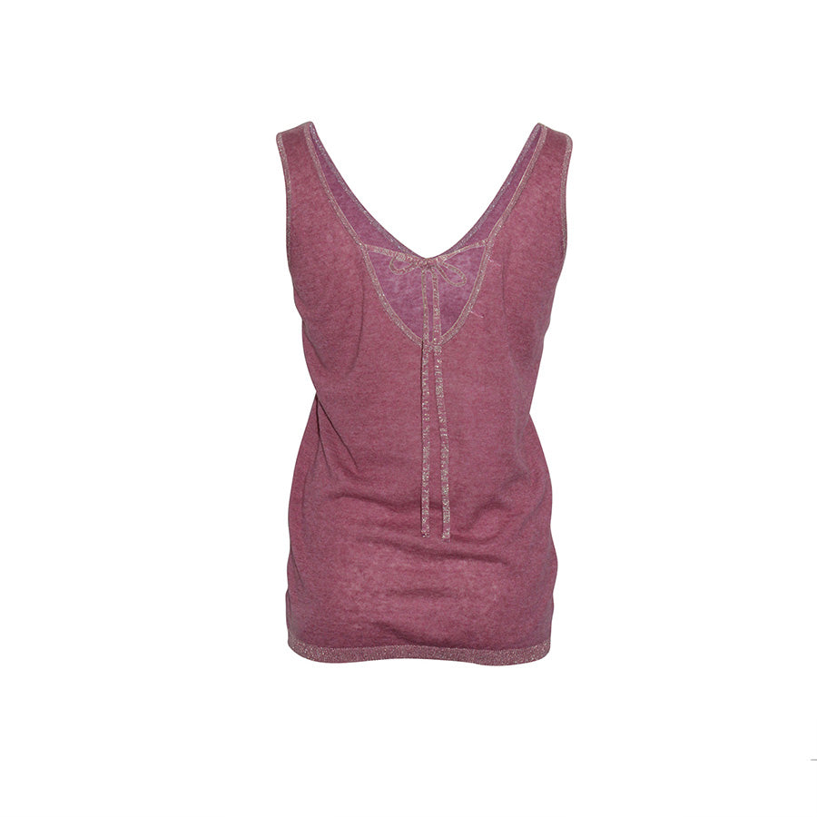 “ GINA “ Knit Tie-up Tank Top