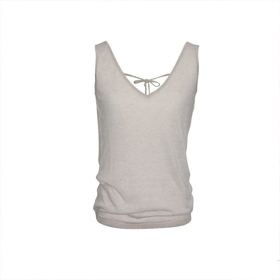 “Gina” Knit Tie-Up Tank Top