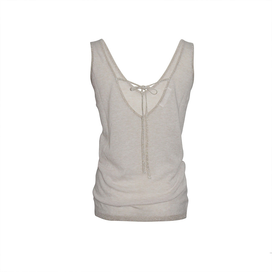 “Gina” Knit Tie-Up Tank Top