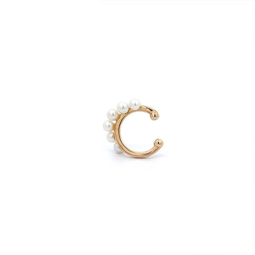 “Gloria” 9K Gold & White Pearl Ear Cuff
