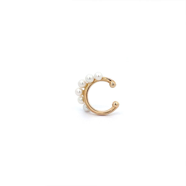 “Gloria” 10K Gold & Fresh Water Pearls Ear Cuff