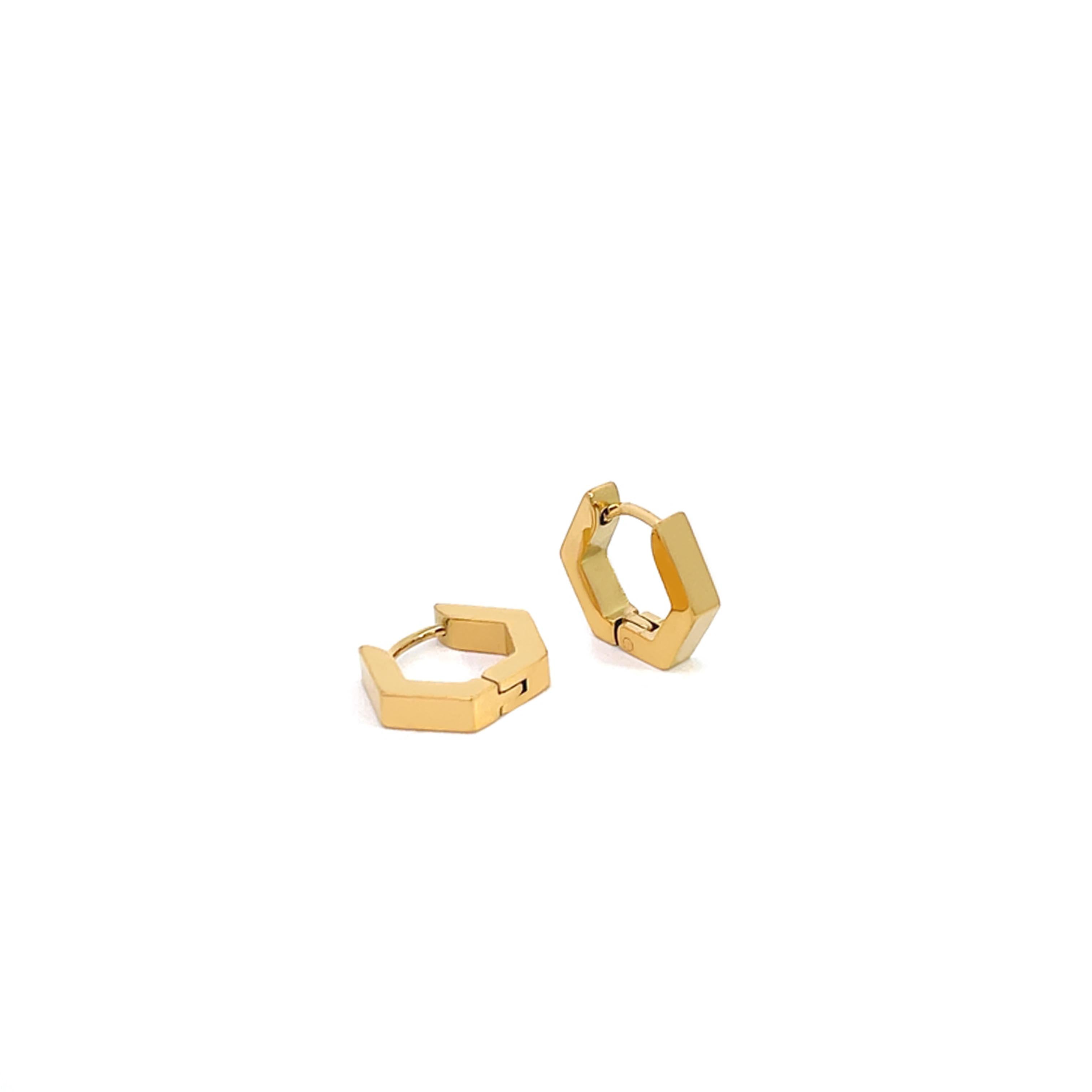 “Heidi” Hexagonal Hoop Earrings