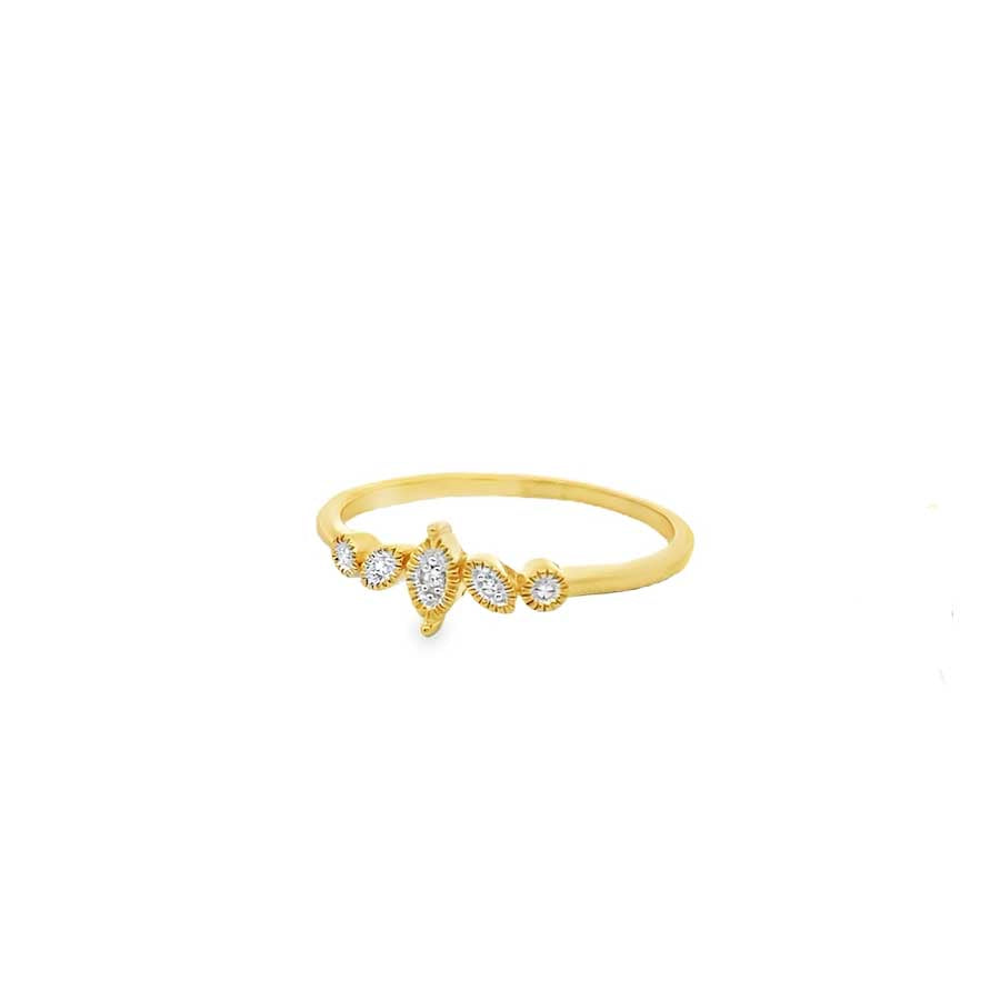“Starlight” Twinkling Zirconia Gold Vermeil Ring