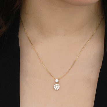 “Astra” Starry Zirconia Gold Vermeil Necklace