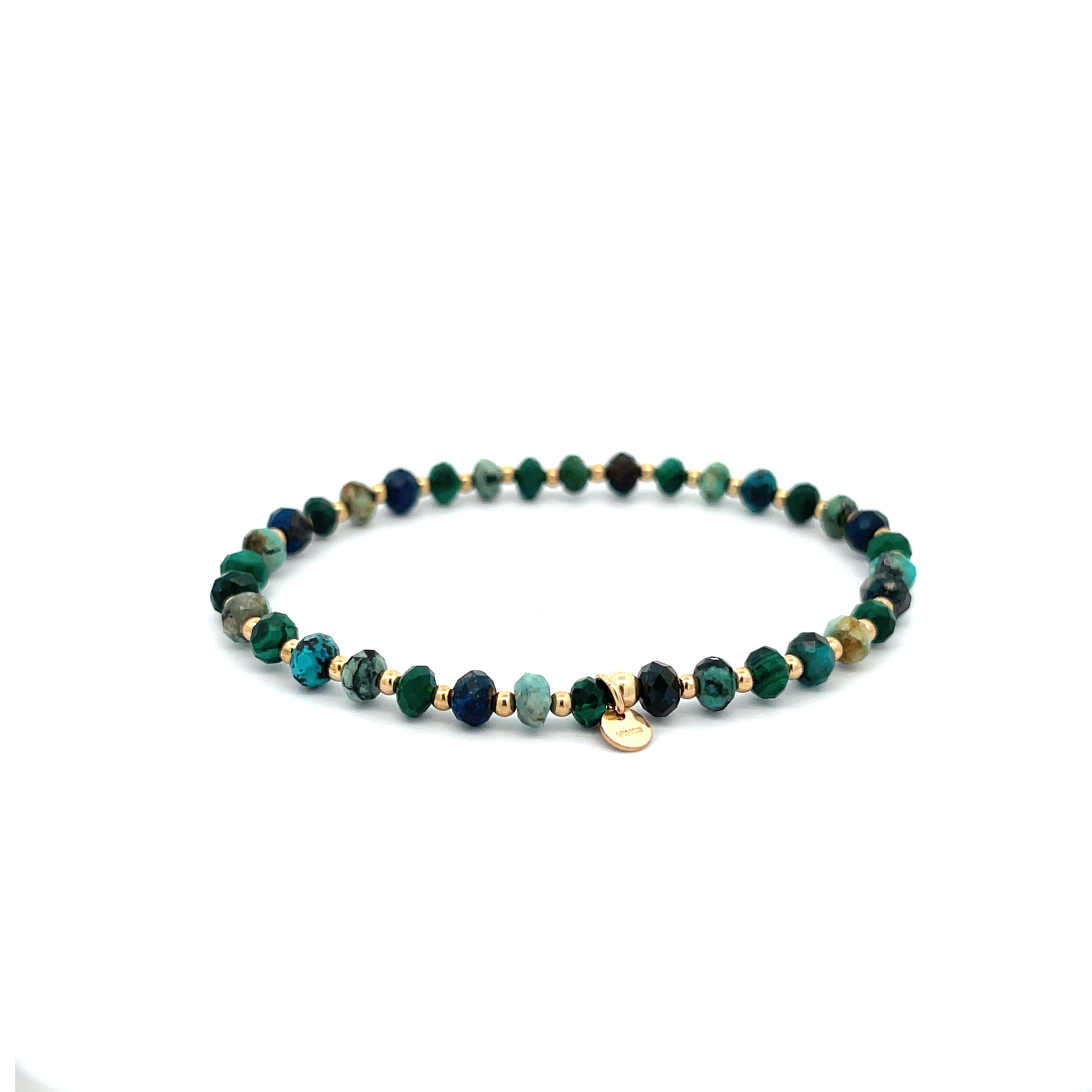 "Koa" Green Chrysocolla Stone Bracelet