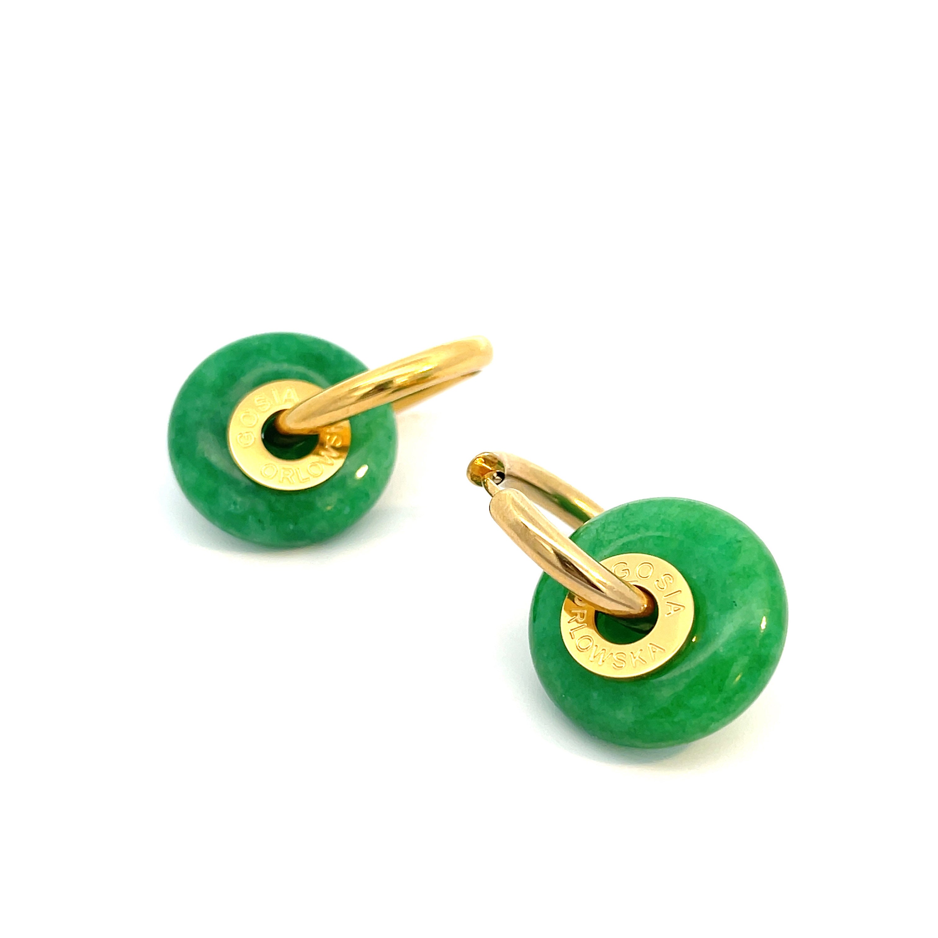 Discover Gosia Orlowska's Green Agate Earrings