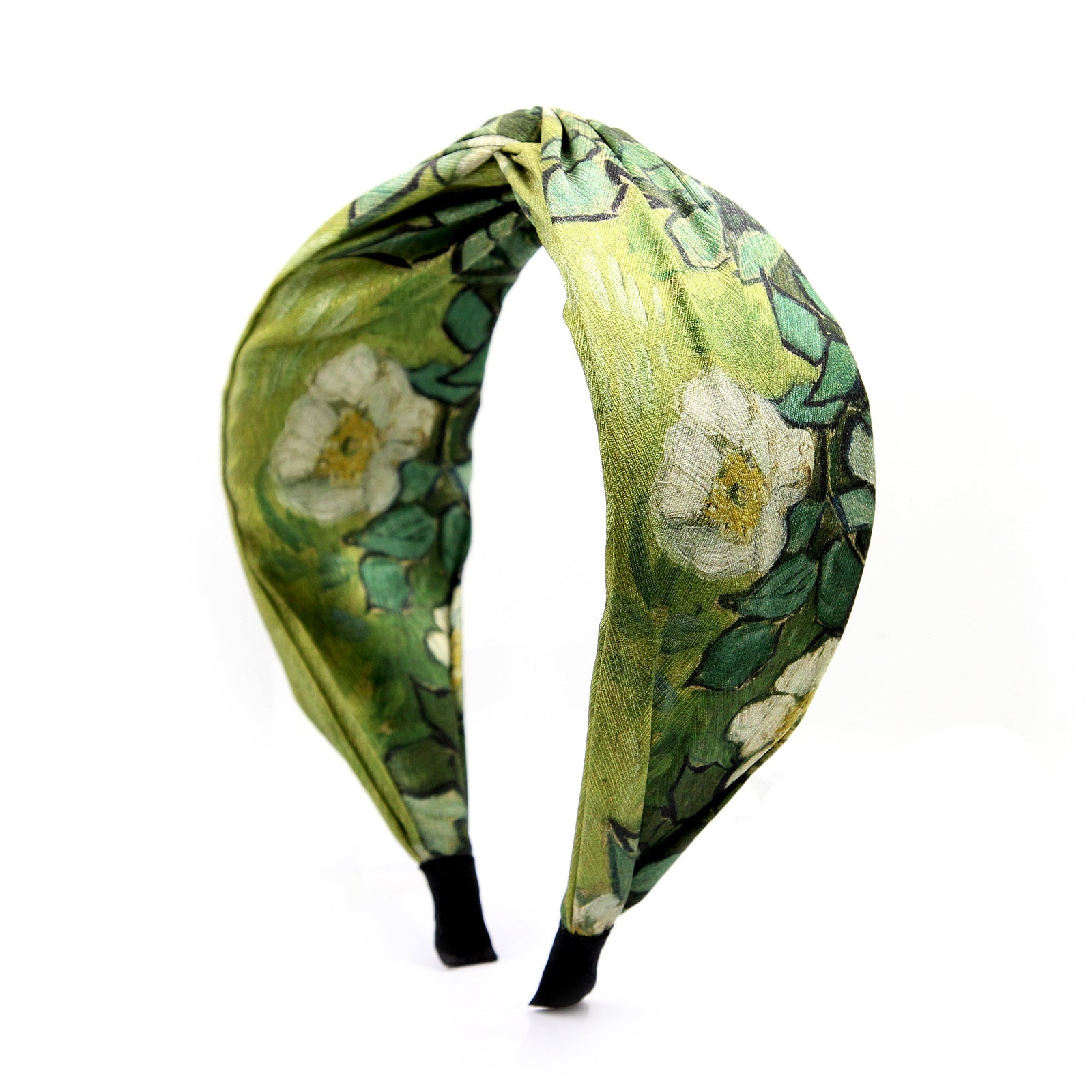 "Jasmine" Floral Green Twisted Style Headband