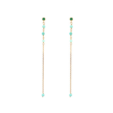 Discover Forest Aquamarine Drop Earrings