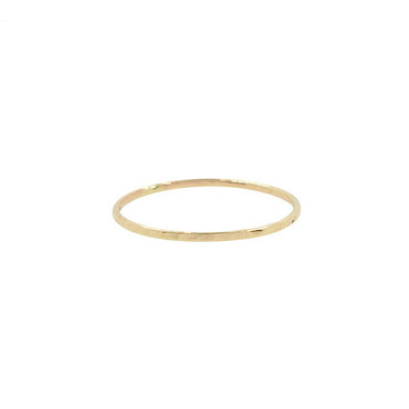 9K GOLD HAMMER WAVE STACKABLE RING