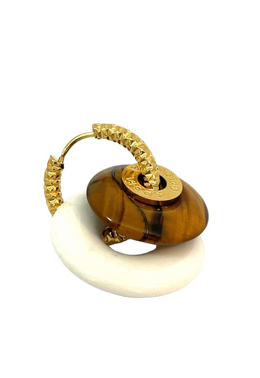 Exquisite Howlite & Tiger Eye Earrings