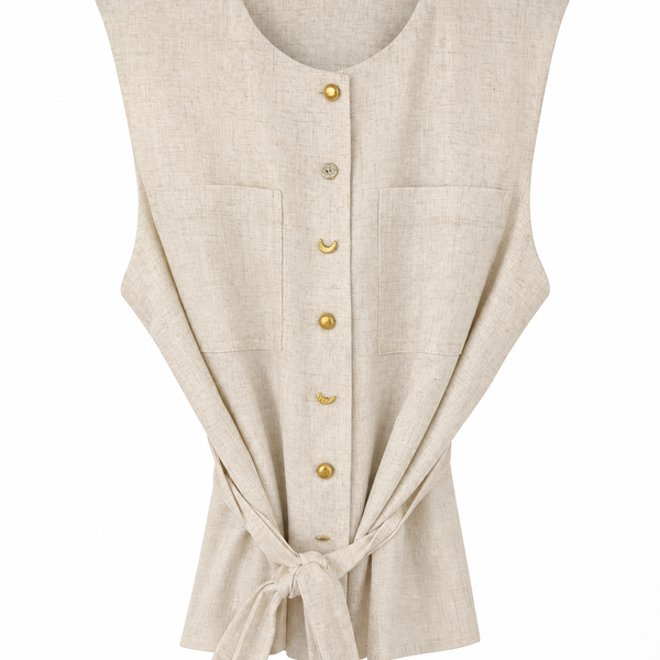 "Moon" Linen Vest