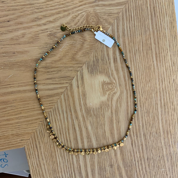 @White “UNa” Green Necklace